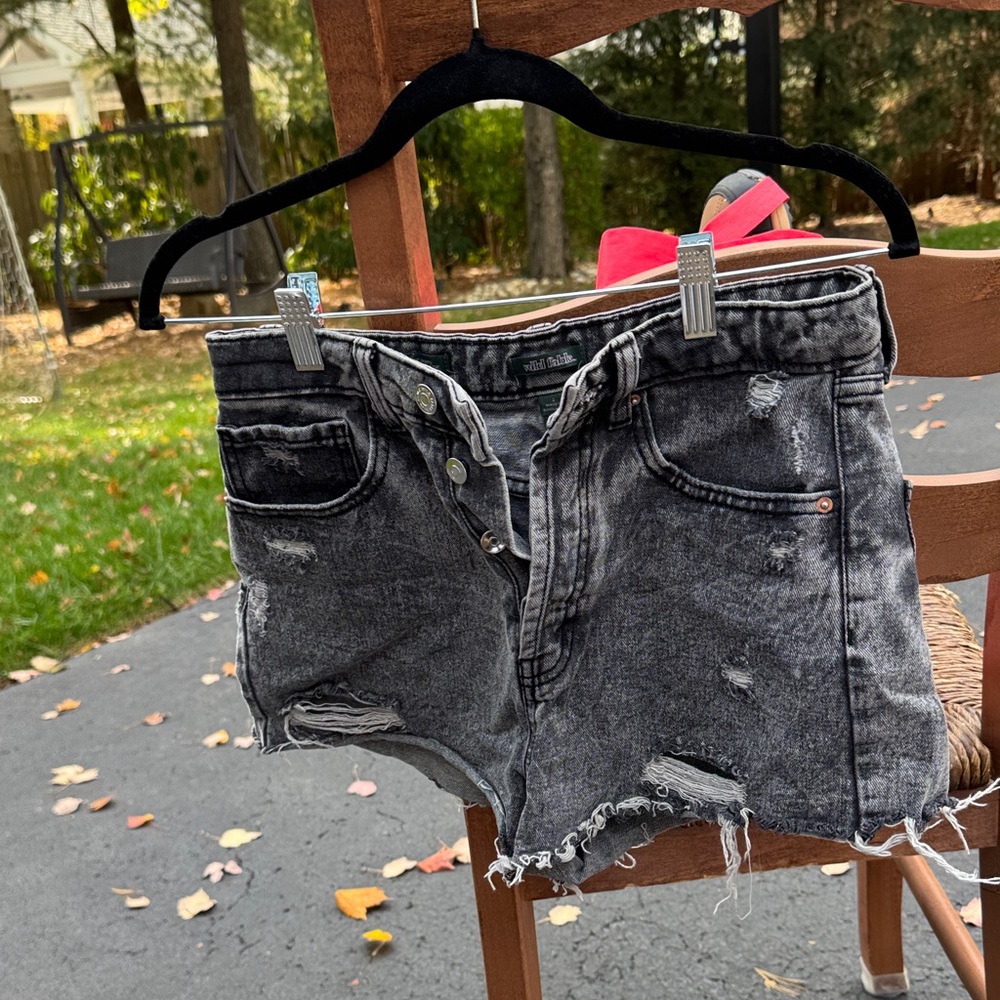 Wild Fable Washed Black Jean Shorts